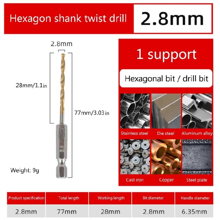 Hexagonal Handle Twist Drill Bit with M35 High Speed Steel Corrosion Resistant