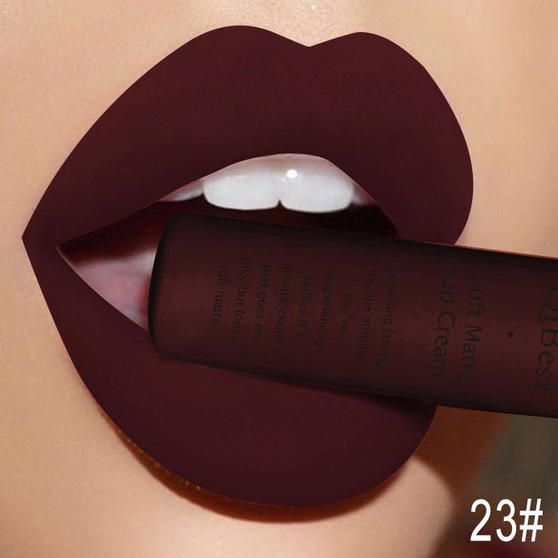 Long Lasting Liquid Lipstick in A Waterproof Matte End, Featuring A Dark Red Black, Perfect for Women'S Makeup, Including Lip Gloss and Lip Tint