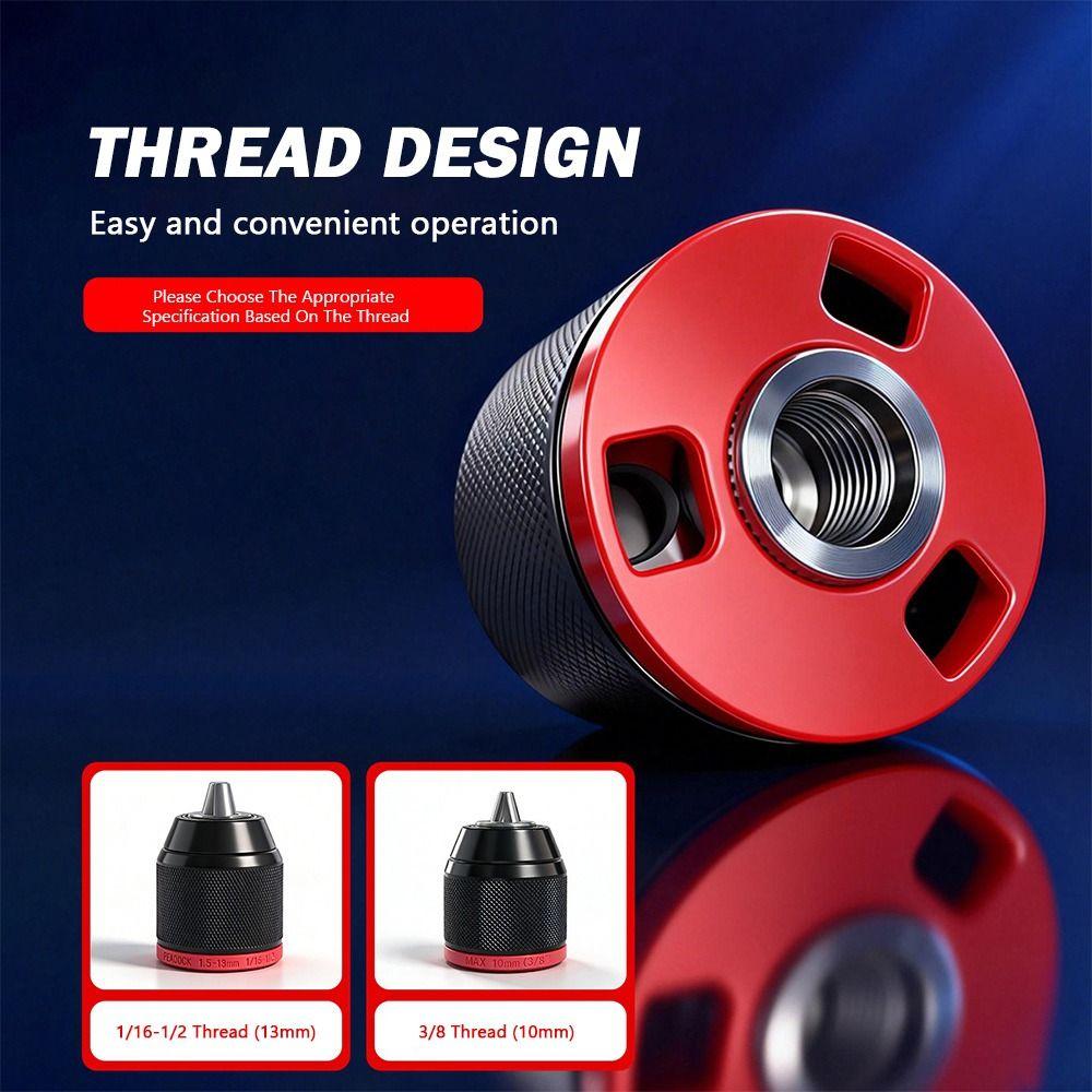 Universal Self-Locking 0.8-13mm Drill Chuck High Hardness Bearing Converter Ratchet Clamp Drilling