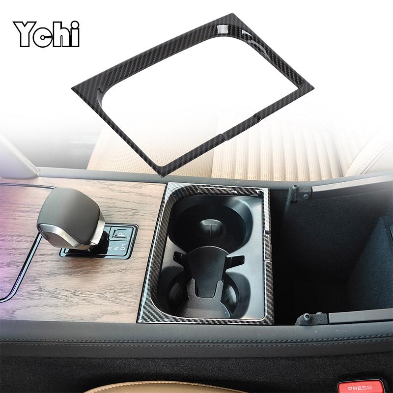 ABS Carbon Fiber For Land Rover Discovery Sport 2026 2026 Car Center Console Water Cup Frame Decorative Sticker Car Accessories