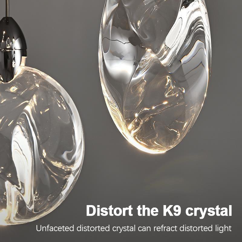 Hanging Light Suspension Type Crystal Pendant Lamp Kitchen Living Room Restaurant Bedroom Luxury Decoration LED  Pendant Lights