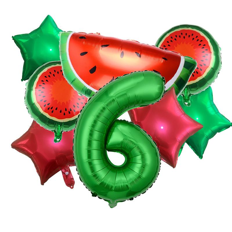 Summer Fruit Themed Aluminum Film Balloon Watermelon Birthday Balloon Party Atmosphere Decoration