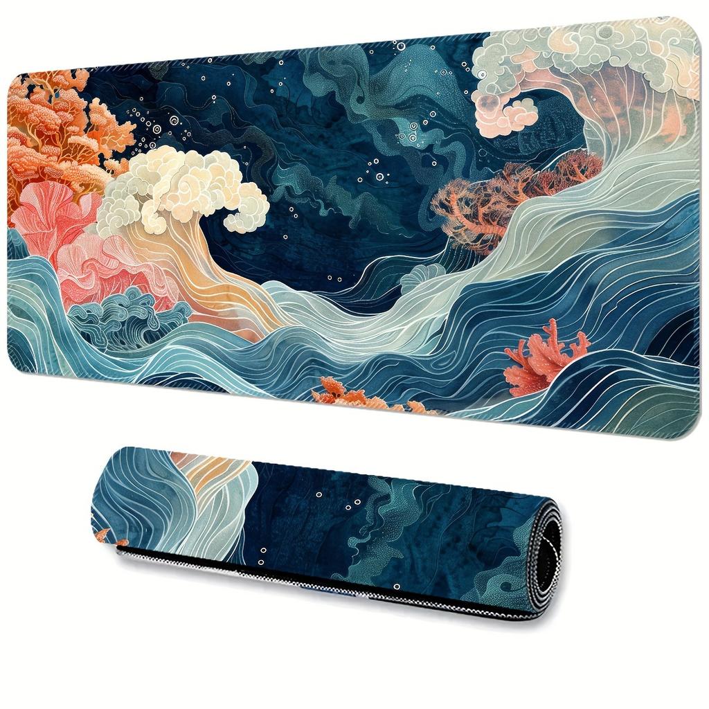 Home Desk Mat Gaming Mouse Pad Cloth Surface Non Slip Rubber Base Large Desk Mat for PC Laptop Keyboard