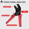 Professional Labor-Saving SN-18B Crimping Pliers Compatible with 6.1/1.8/1.8mm Spade Terminals for Precise Crimping for Dupont