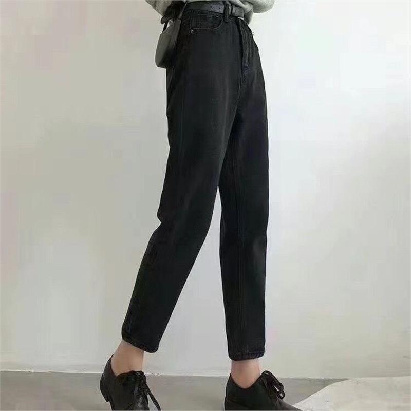 Vintage Velvet High-Waisted Wide-Leg Jeans - 2025 Winter Slim Fit 2XL