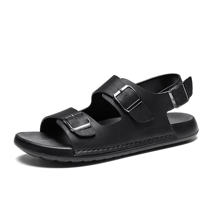 

Fashion Men Beach Sandals Outdoor Classic Roman Flip Flops Slippers Comfortable Flats Casual Mens Shoes Footwear Non Slip Zapatos 44 чёрный