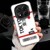 Travel Air Ticket Label Shockproof Phone Case for Xiaomi Redmi Note 15 14 13 12 Pro Plus 11 11S 11T 5G Cover Anti Fall Fundas