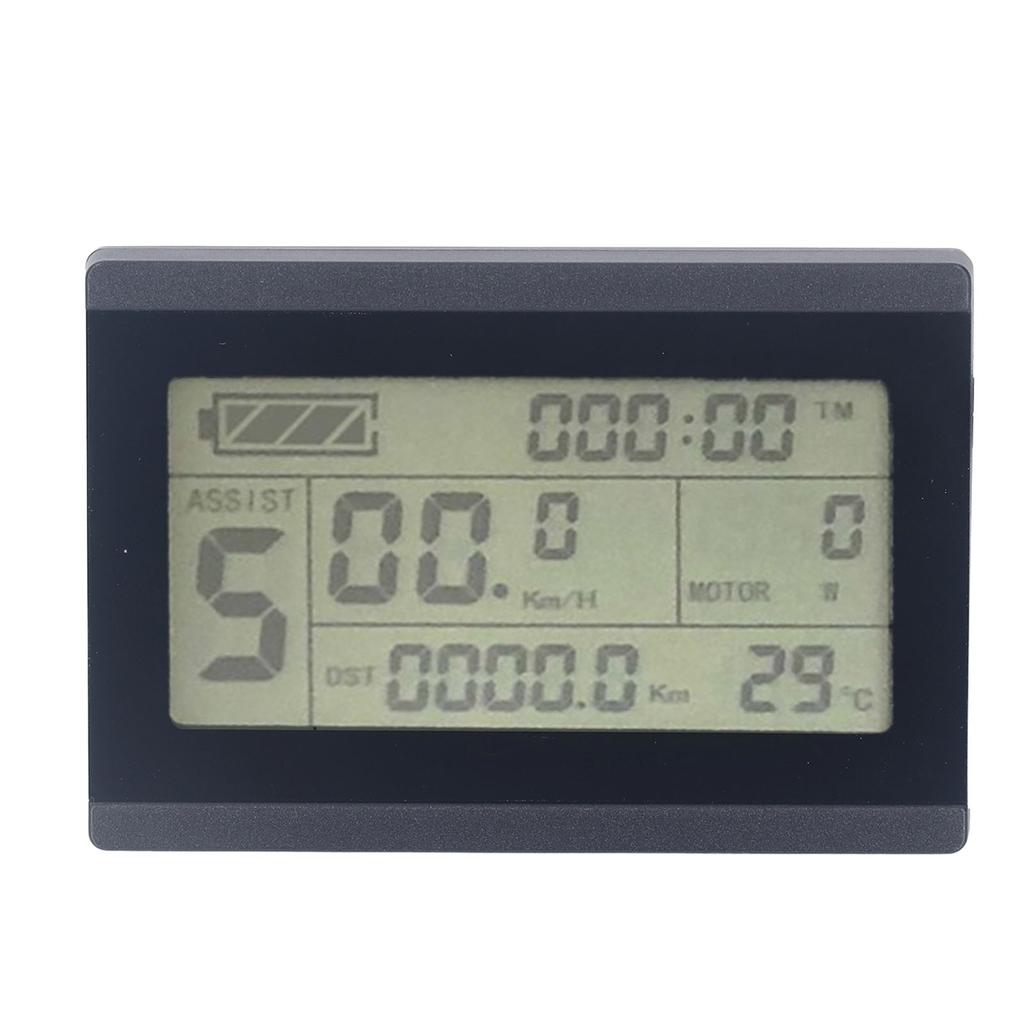 Electric Bicycle LCD Display 5pin Waterproof Backlight Electric Bicycle LCD Display Meter for Electric Mountain Bike