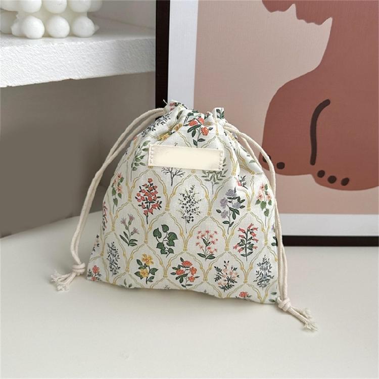 Fashion Flower Print Drawstring Bag Women's Fashion Bag Men's Toiletry Bag For Organizing Lipstick Toiletries