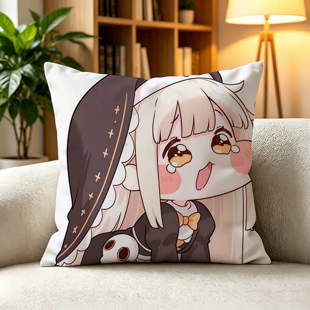 TTrickcal Chibi Go Square DoubleSided Printed Pillow Case Bedroom Bedside Pillow Sofa Cushion Cover