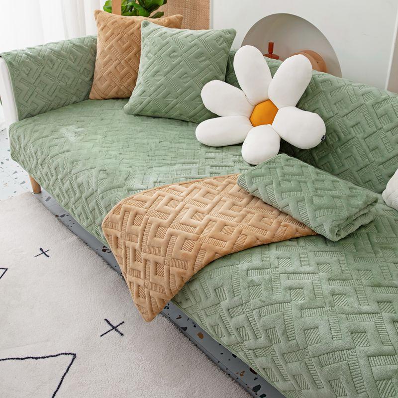 Nordic Ins Pernă de canapea Pernă simplă Toamnă și iarnă Husă de pluș Husă de canapea din pânză Husă de canapea retro Prosop îngroșat