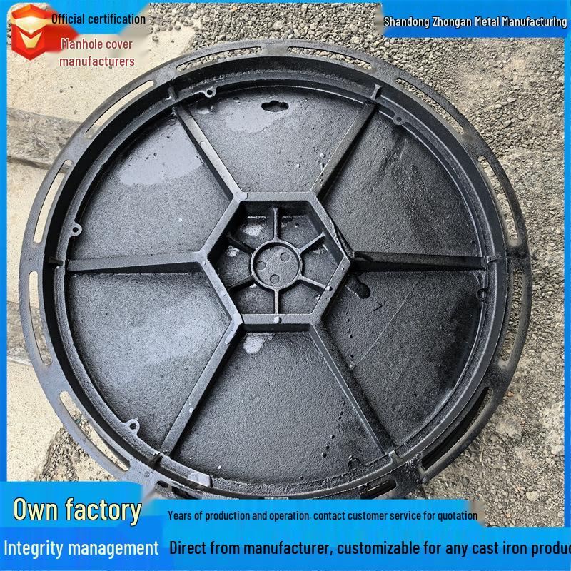 D400 Round Ductile Iron Manhole Cover & Frame for Rainwater Sewage (700x800)