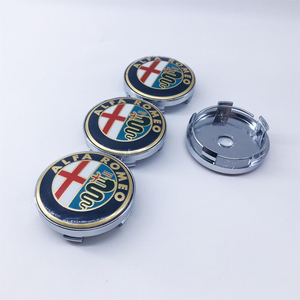 

For Alfa Romeo 2026 Hot Sticker 4Pcs 60mm T60 030 Giulietta GT Mito Brera Giulia For Alfa Romeo GTAM Car Wheel Hub Logo Modifica 4pcs 60mm silver cap золотий