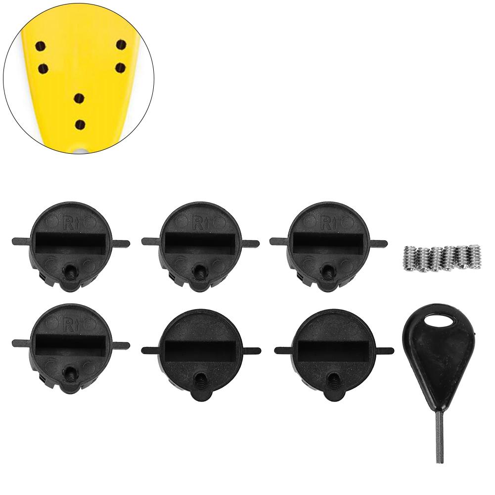 

6 шт. Пластиковая заглушка для стакана Серфборд FCS Круглая заглушка для серф-плавника G5 Бокс для плавника и ключ для винта(белый)