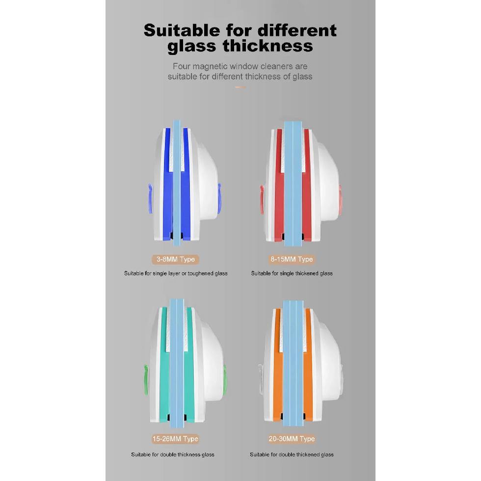 Magnetic Window Cleaner Double Glazing Magnetic Glass Balcony Window Cleaning Brush Automatic Double Side Wiper Surface Cleaner