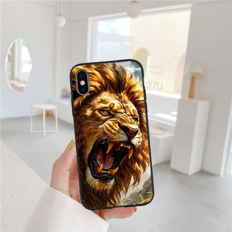 LO5 Animal Lion Soft Shell Phone Case for Samsung Galaxy S20 S21 S22 Ultra FE + Plus A21S A22 A24 A25 A26 A30 A30S A31