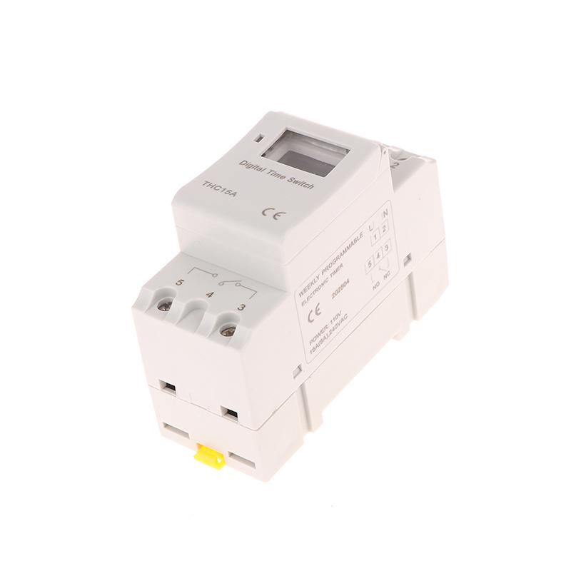 1Pc Electronic Weekly 7 Days Programmable Digital Timer Switch Relay Control 110V 8A 10A 16A Din Rail Thc15A