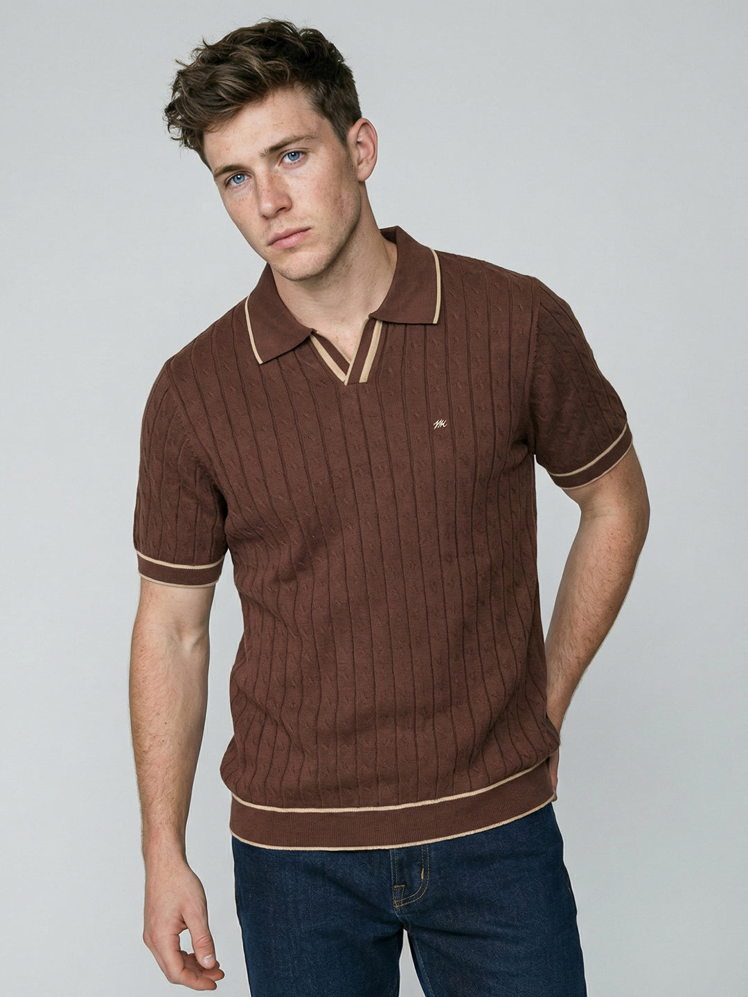 Monte Carlo Men Smart Fit Brown Tshirt S коричневый
