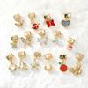 Butterfly Cat Paw Heart Shell Crown Gold Color Pendant Italian Charm Link Fit 9mm Bracelet Stainless Steel Women DIY Making Gift