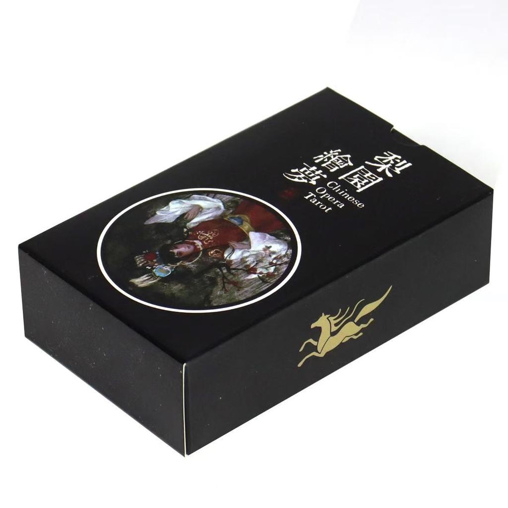 Chinese Opera Tarot Deck Black Border, Waite-Based System 78 Pcs Cards Perfect for Collectors & Readers 10.3*6cm