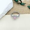 Ring Color Love Zircon Diamond Ring Women's Premium Sense Opening Adjustable Heart Shape Fashion Versatile Non-Fading Accessories