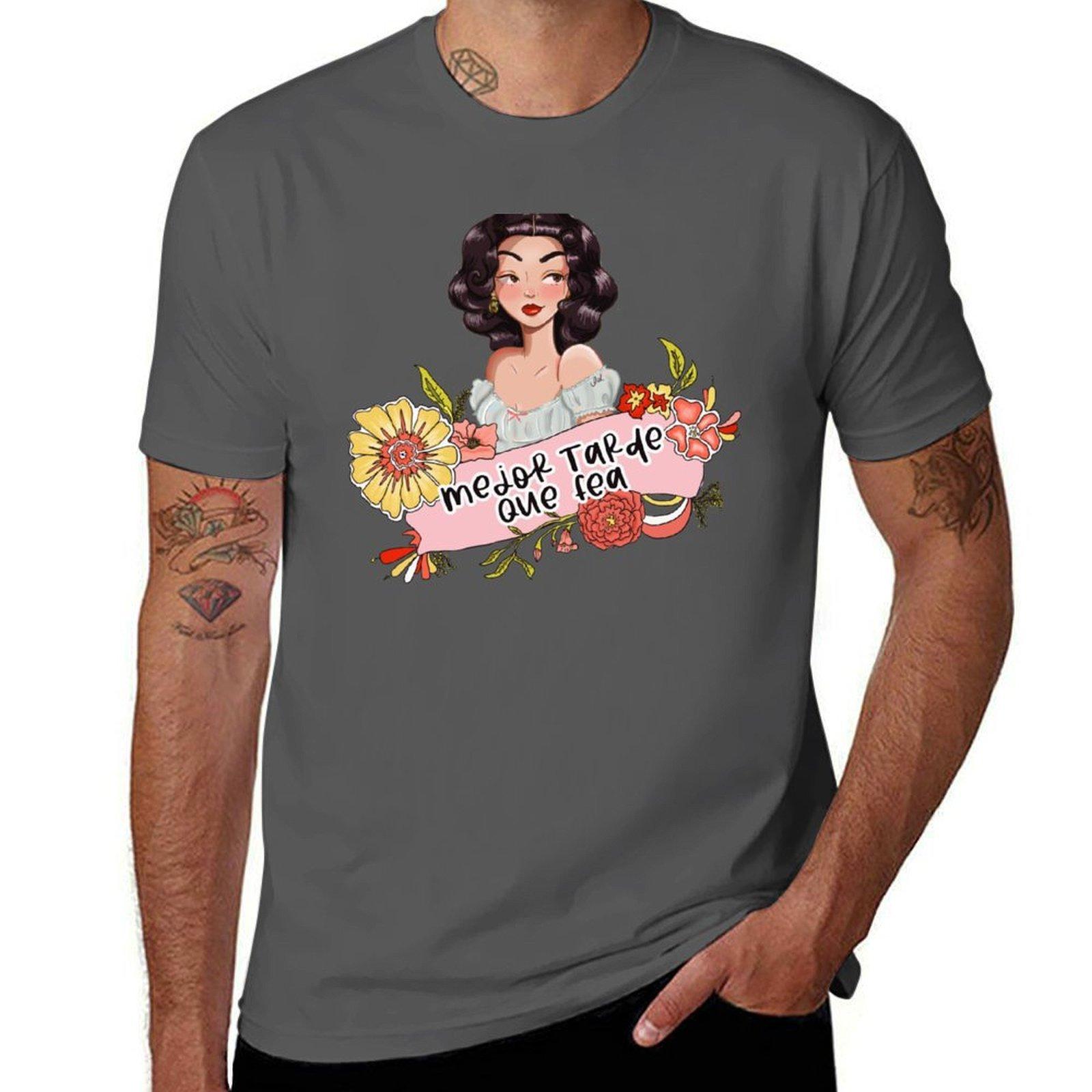 

Mejor Tarde Que Fea - Maria Felix T-Shirt t shirts for man cotton t shirt for man 100 percent cotton man t shirt summer T-Shirt 4XL
