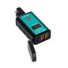 SAE USB Adapter, Waterproof Quick Disconnect Motorcycle Phone Charger Dual USB QC3.0, Fast Charging with Voltmeter/on/Off Switch