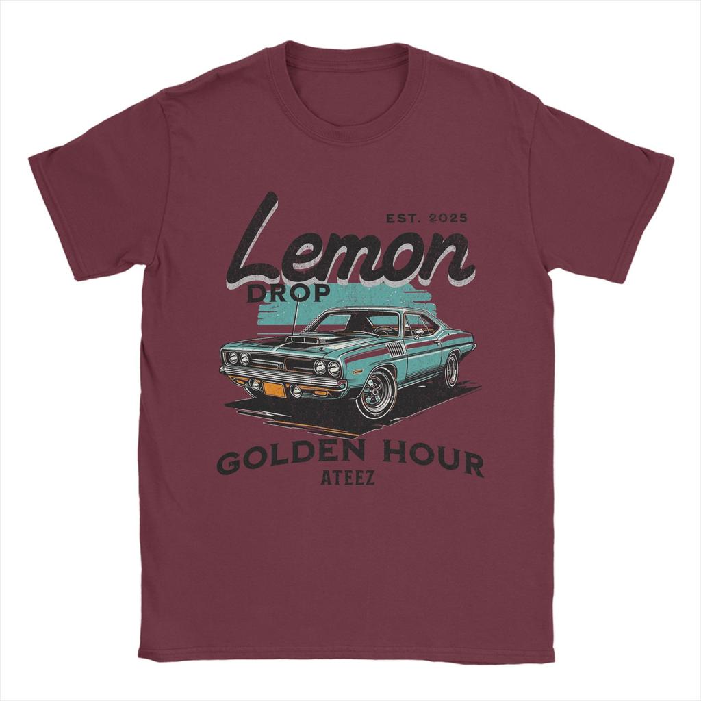 Lemon drop ATEEZ ATINY Fashion T Shirts for Men Women Golden Hour 100% Cotton Tee Shirt Clothes