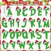 Green Elf Style 26 Letters Christmas Tree Hanging Ornaments DIY Craft Gift Tag Merry Christmas Decoration for Home 2026 New Year