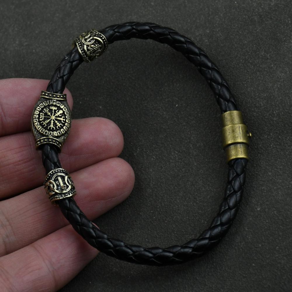 Vikings Accessories Runic Runes Beads Diy Jewelry Mens Womens Viking Bracelet Decoration Bangles With Charms Beads