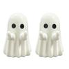 Hot New Arrival Cute Ghost Sculpture with Middle Finger Mini Halloween Desk Decor Funny Creative Novelty Gift for Office