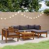Vidaxl 6-Cz. Tuin loungeset, Kussens, Acaciaboomhout