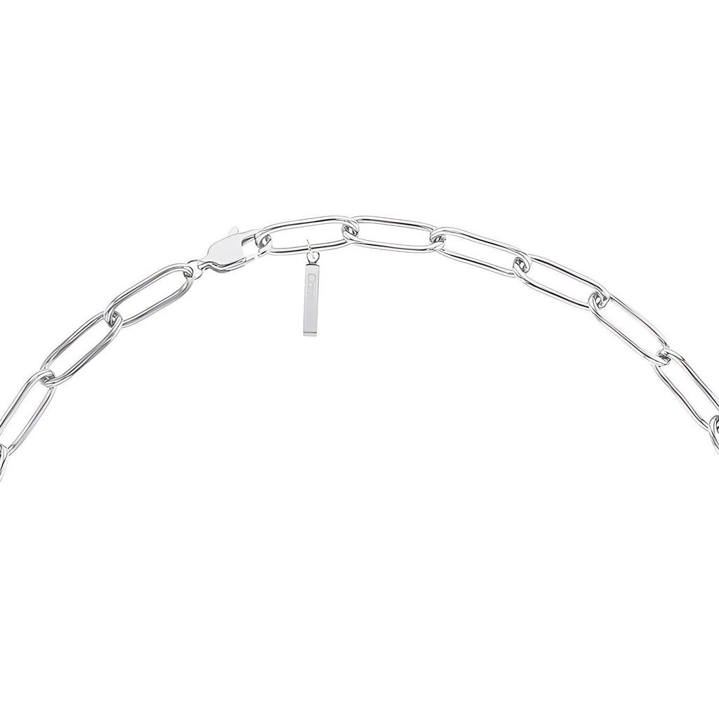 Calvin Klein Fashion Series Silver Plated Steel Clip Crystal Necklace Women necklace 35000536
