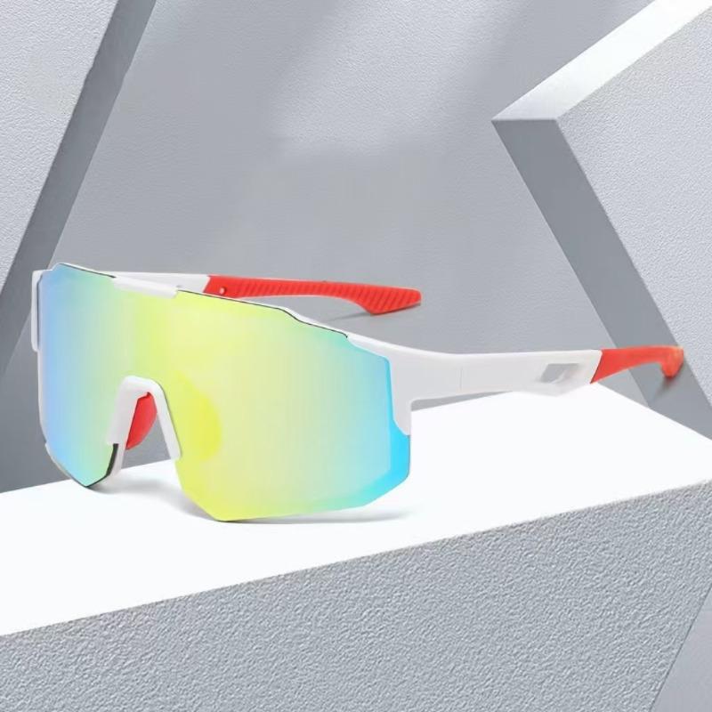 Trendy Cycling Goggles Oversized Decor Women'S Sports Anti Uv Sunglasses Men'S Outdoor Brand Design Sun Glasses For Hiking