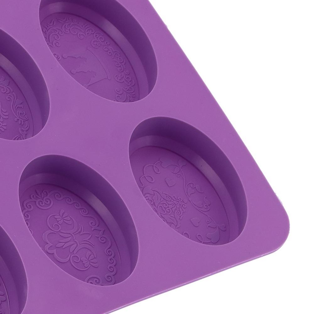 Flexible Silicone Silicone Soap Mold 6-Cavity Design Soap Mold Shell Cake Mold Set DIY Baking