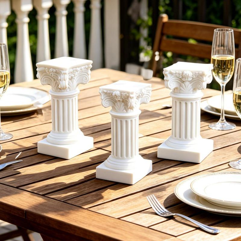 1/5x Roman Pillar Greek Column Roman Column Statue Stand Figurine Indoor Outdoor Home Garden Scenery Decoration Accessories
