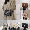 Womens Pu Crossbody Bag With Chain Strap And Cell Phone Pocket For Daily Use