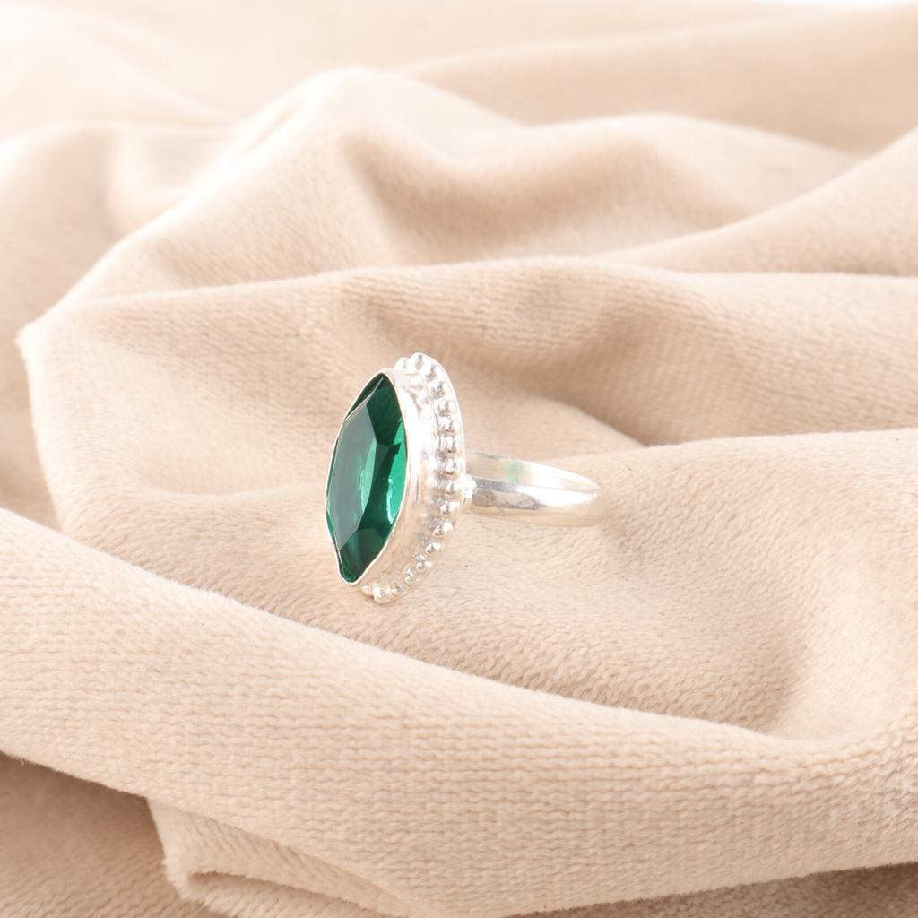 Chrome Diopside Gemstone925 Sterling Silver Jewelry Handmade Women Ring For Gift RR-25-4