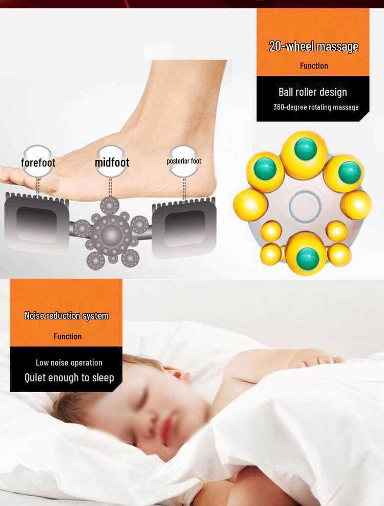 Electric Foot and Leg Massager with Heating and Kneading Therapy