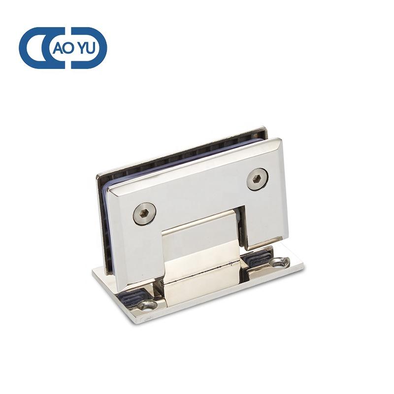 Shower Hinge SS 201 304 316 Stainless Steel Satin  Head Polished Finish 90 Degree Glass Door Hinges for Bathroom