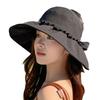 2025 new empty top hat versatile spring summer bucket hat big brim sun protection bow