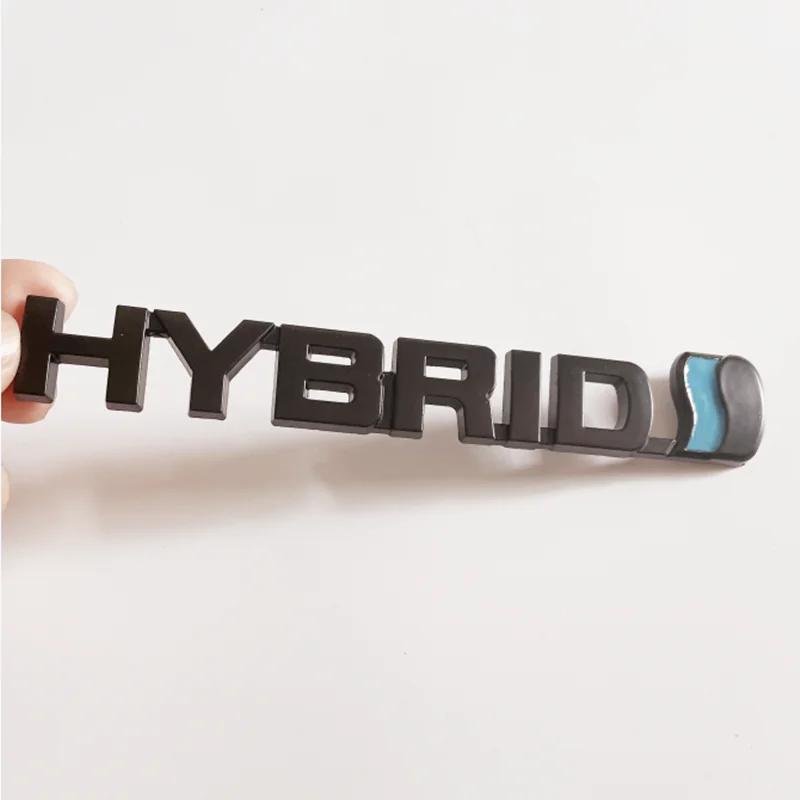 

3D Metal HYBRID Logo Side Fender Rear Trunk Emblem Badge Car Sticker Decals For Toyota Prius Camry Crown Auris Rav4s TRD чёрный