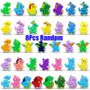 36Pcs Dinosaur Pop Fidget Toys Colorful Random Keychain Sensory Toys Basket Stuffers Fill Easter Birthday Party Favors Prizes