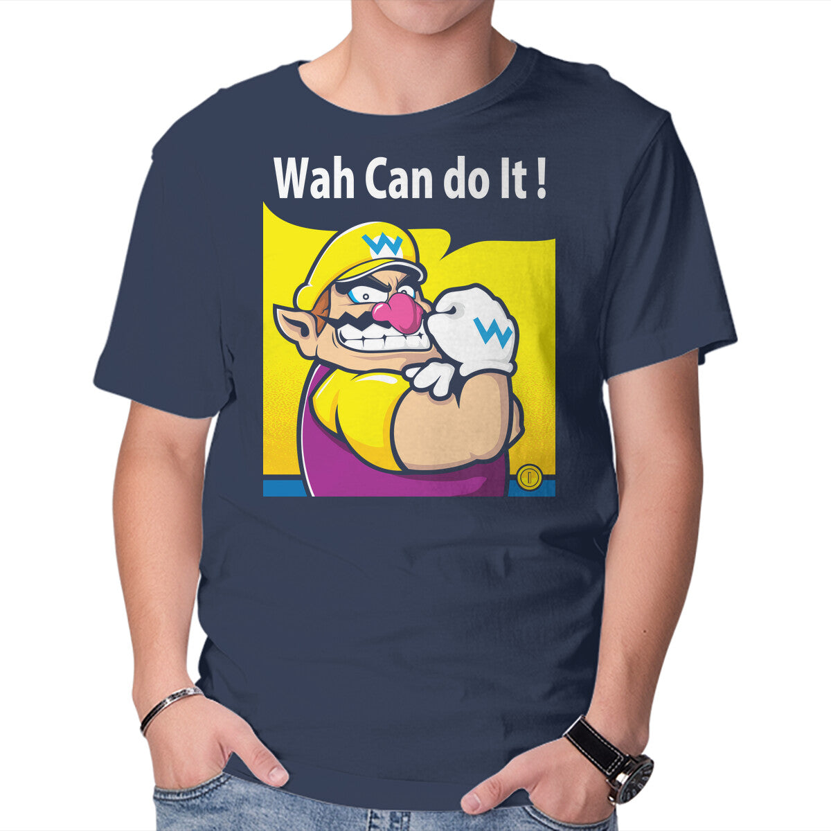 Unisex Crew Neck T-Shirt Wah Can Do It Graphic Short Sleeve Casual Tee XL