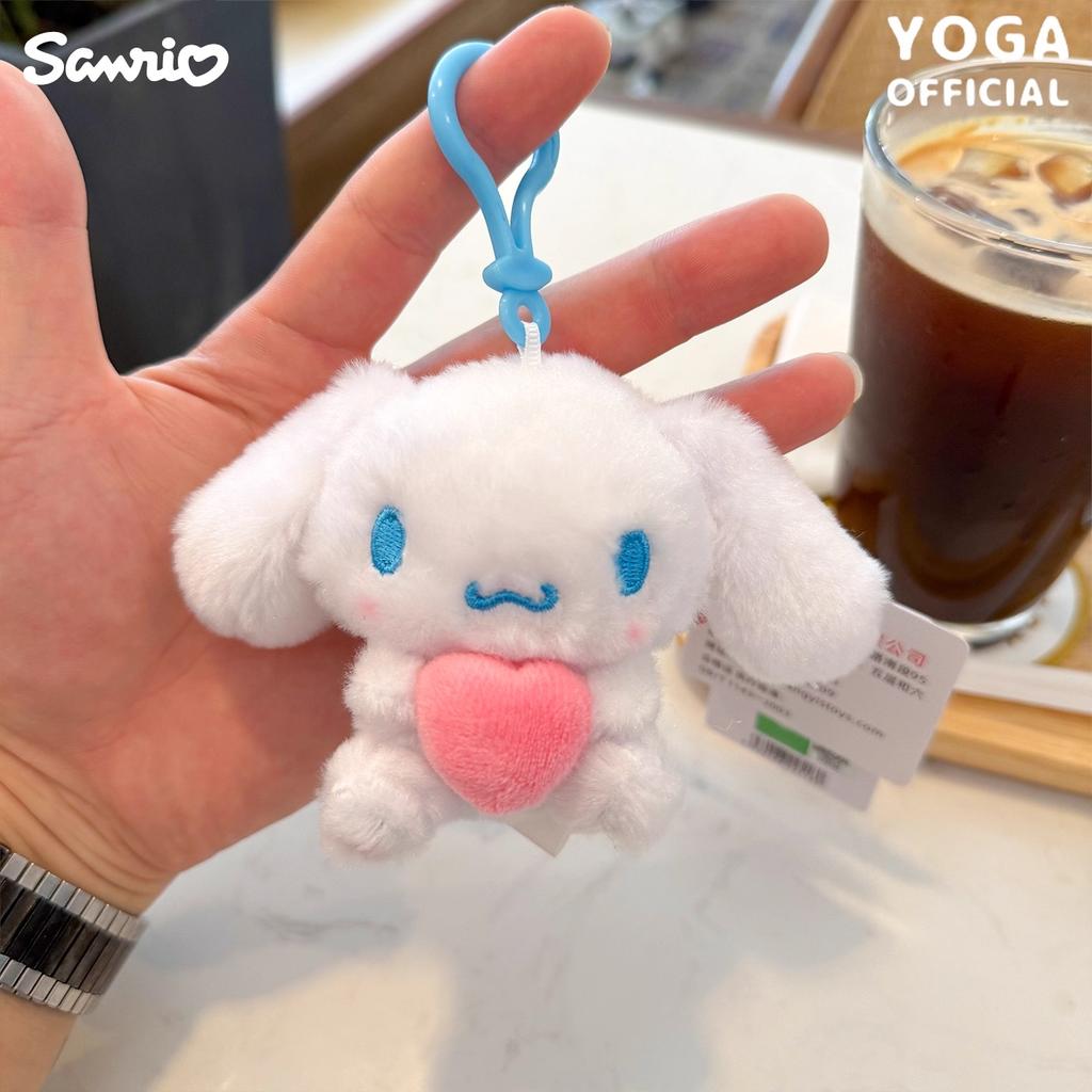 Genuine Peluche Hello Kitty Kuromi Melody Cinnamoroll Stuffed Toys Pendant Plush Toy Keyring Anime Keychain Birthday Gift