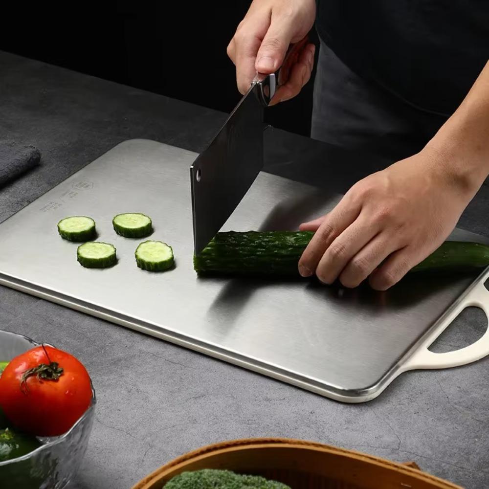 Anti-mold Chopping Block 304 Stainless Steel and PP Chopping Board Double-sided Cutting Board  Beef