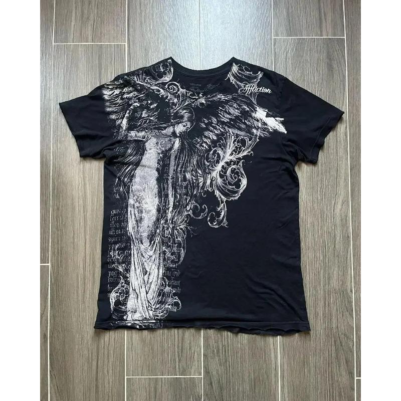 Camiseta Aflição Americana Lavada Nova Chegada Roupas Masculinas Camiseta Homem Camisetas Gráficas Homem Camiseta para Homens Ropa Hombre