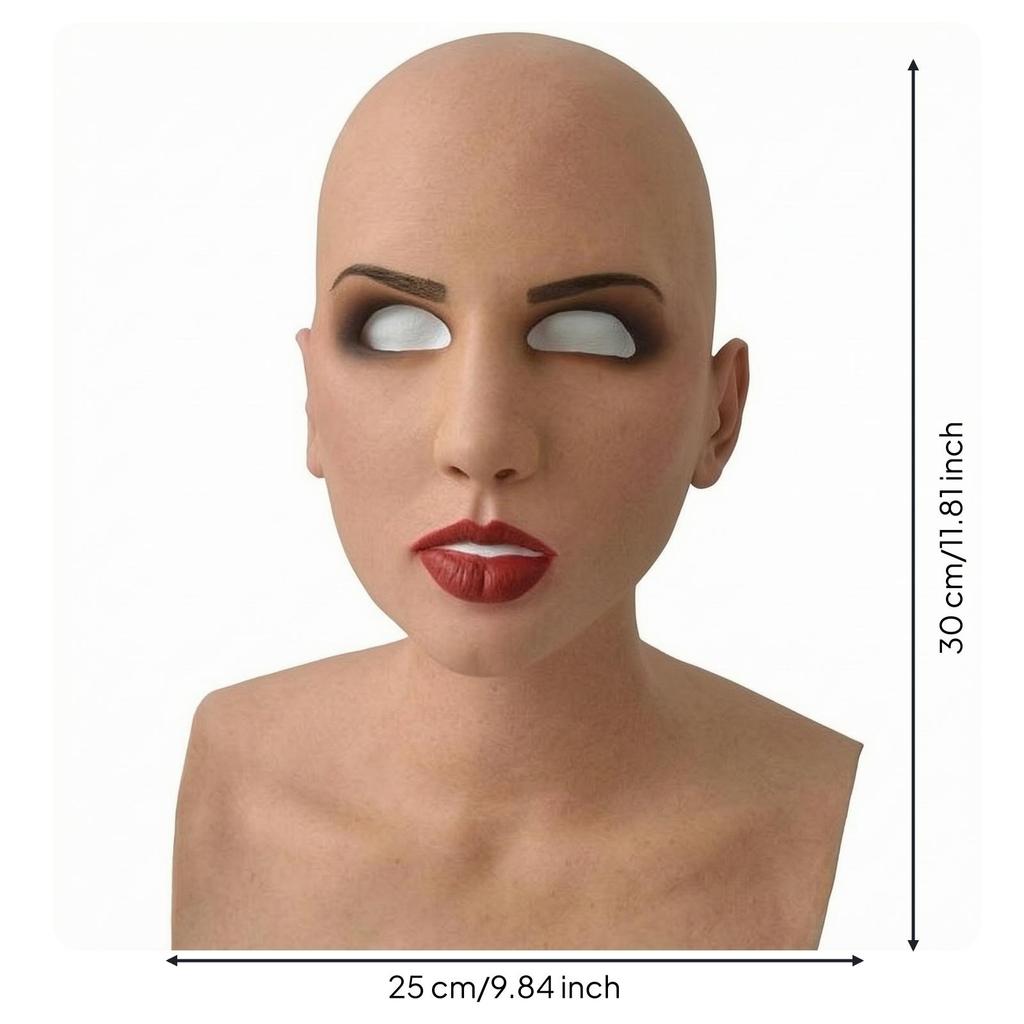 Maschera Integrale Realistica per Costume, Vestibilità Sicura per Halloween
