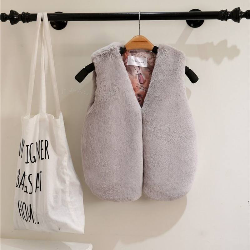Children's Clothing, Fluffy Vest, Piled and Thickened Imitation Fur Jacket, Baby Vest, Vest, Vest