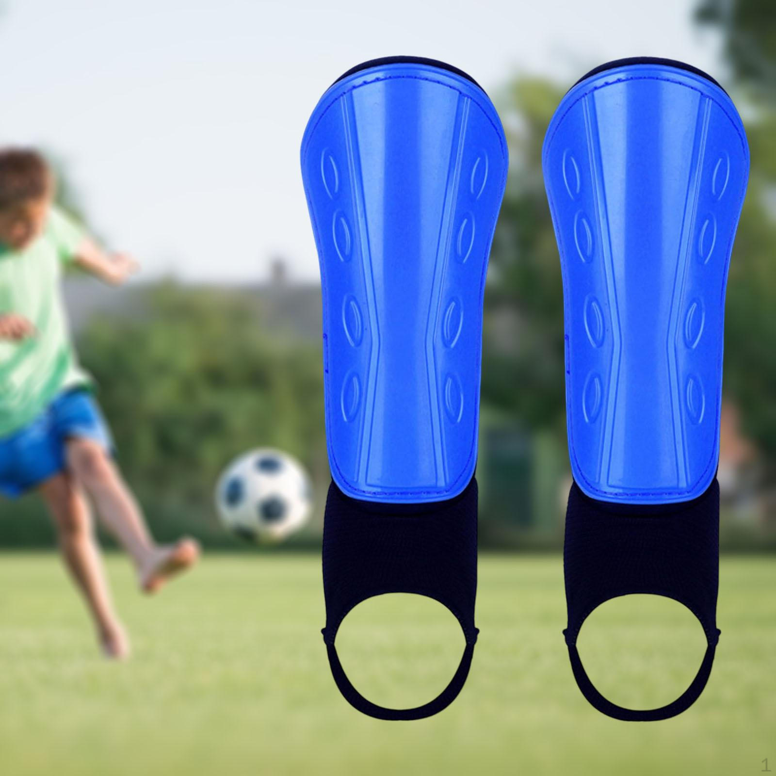 

Футбольные щитки для взрослых и молодежи, регулируемые ремни, прочные накладки kids blue